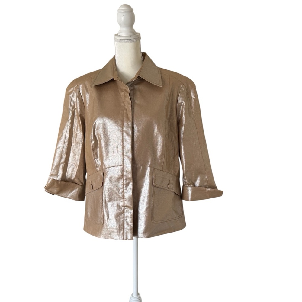 Chic Metallic Tan Women's Blazer